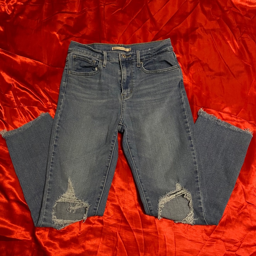 Levi’s high rise straight crop